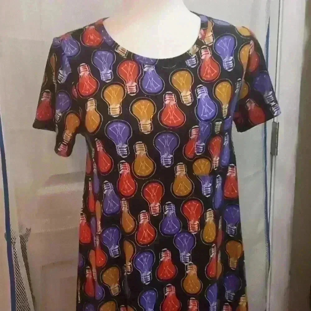 Lularoe Ladies Carly Light bulb Print